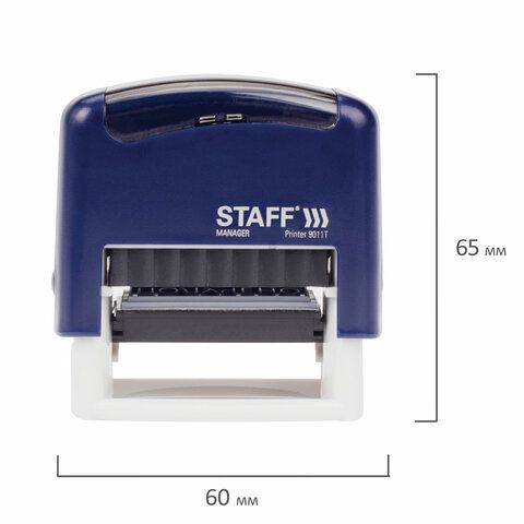 Штамп стандартный STAFF &quot;ОПЛАЧЕНО&quot;, оттиск 38х14 мм, &quot;Printer 9011T&quot;, 237421