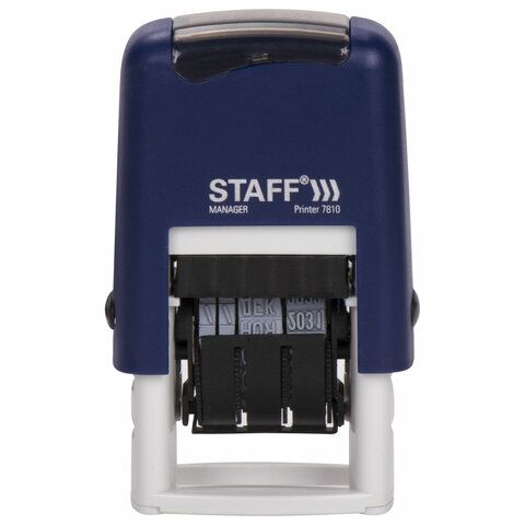 Датер-мини STAFF, месяц буквами, оттиск 22х4 мм, &quot;Printer 7810&quot;, 237432