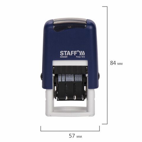 Датер-мини STAFF, месяц буквами, оттиск 22х4 мм, &quot;Printer 7810&quot;, 237432