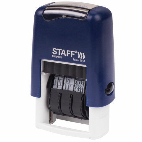 Датер-мини STAFF, месяц цифрами, оттиск 22х4 мм, &quot;Printer 7810 BANK&quot;, 237433