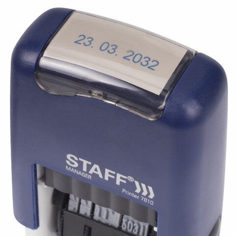 Датер-мини STAFF, месяц цифрами, оттиск 22х4 мм, &quot;Printer 7810 BANK&quot;, 237433