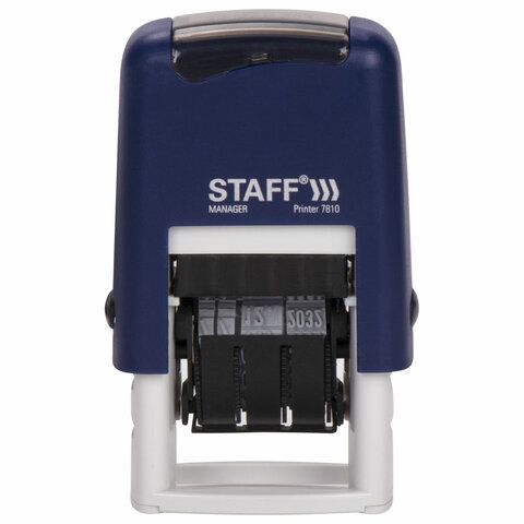 Датер-мини STAFF, месяц цифрами, оттиск 22х4 мм, &quot;Printer 7810 BANK&quot;, 237433