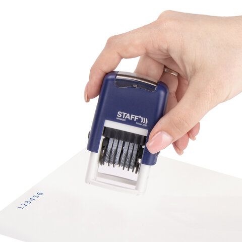 Нумератор 6-разрядный STAFF, оттиск 22х4 мм, &quot;Printer 7836&quot;, 237434