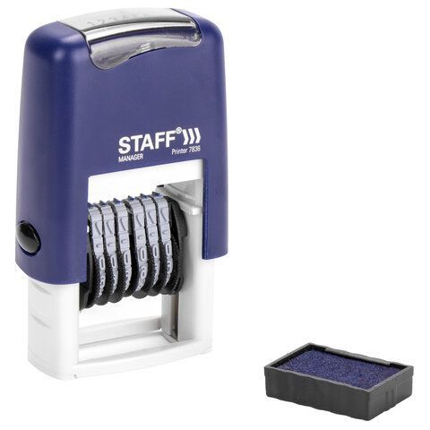 Нумератор 6-разрядный STAFF, оттиск 22х4 мм, &quot;Printer 7836&quot;, 237434