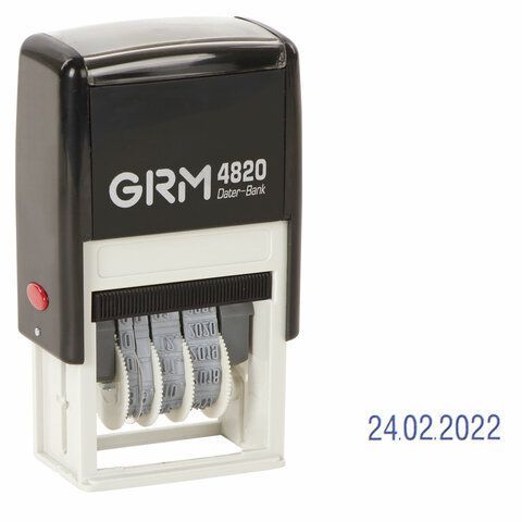 Датер-мини месяц цифрами, оттиск 22х4 мм синий, GRM 4820 BANK, 124361133