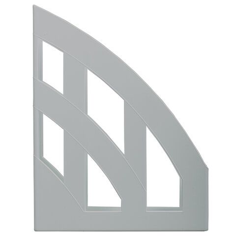 Лоток вертикальный для бумаг КОМПЛЕКТ 2 шт., BRAUBERG &quot;Modern&quot;, 245х75х320 мм, серый, 238029