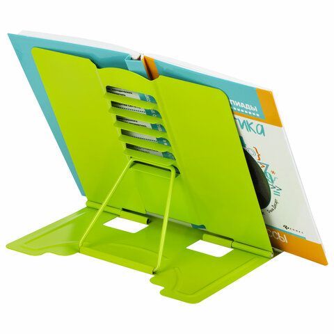 Подставка для книг и учебников BRAUBERG KIDS &quot;Avocado&quot;, регулируемый угол наклона, металл, 238052