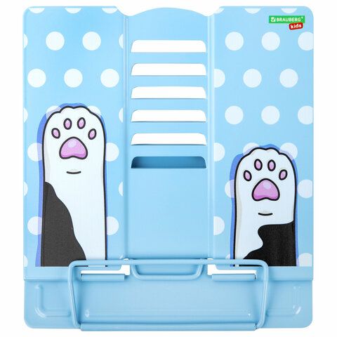 Подставка для книг и учебников BRAUBERG KIDS &quot;Lil Paws&quot;, регулируемый угол наклона, металл, 238053