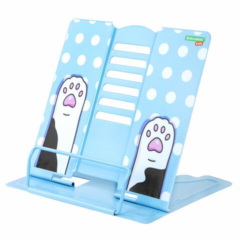 Подставка для книг и учебников BRAUBERG KIDS &quot;Lil Paws&quot;, регулируемый угол наклона, металл, 238053