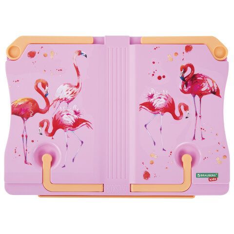 Подставка для книг и учебников BRAUBERG KIDS &quot;Flamingo&quot;, регулируемый наклон, ABS-пластик, 238061