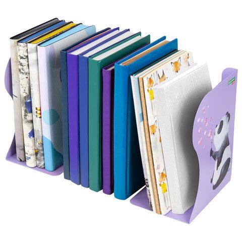 Подставка-держатель для книг и учебников BRAUBERG KIDS &quot;Panda&quot;, раздвижная, металлическая, 238064