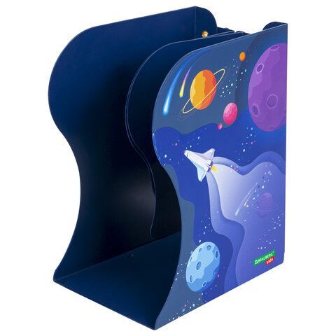 Подставка-держатель для книг и учебников BRAUBERG KIDS &quot;Adventure&quot; раздвижная, металлическая, 238065