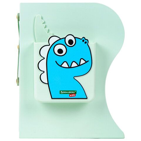 Подставка-держатель для книг и учебников BRAUBERG KIDS &quot;Dino&quot;,органайзер, раздвижная, металл, 238067