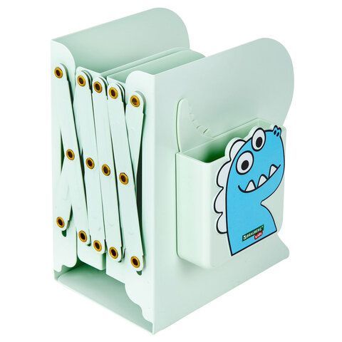 Подставка-держатель для книг и учебников BRAUBERG KIDS &quot;Dino&quot;,органайзер, раздвижная, металл, 238067