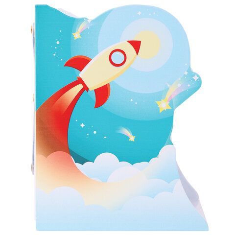 Подставка-держатель для книг и учебников фигурная BRAUBERG KIDS &quot;Cosmo&quot; раздвижная, металлическая, 238068