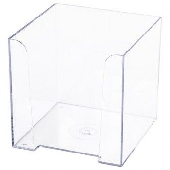Подставка для бумажного блока BRAUBERG 3 шт. CLASSIC пластиковая, 90х90х90 мм, прозрачная, 238092, ПЛ41