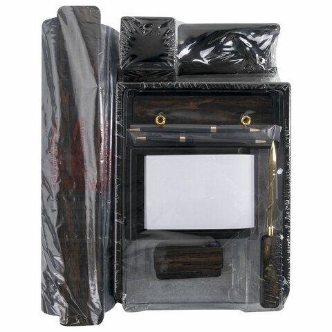 Набор настольный GALANT &quot;Blackwood&quot; из дерева, 8 предметов, цвет &quot;чёрное дерево&quot;, 238165