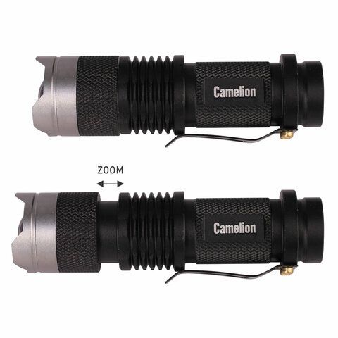 Фонарь CAMELION XP-E, ЯРКИЙ, ZOOM, 3 режима, питание 1хAA, LED5135