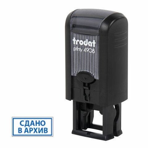 Оснастка для штампа, размер оттиска 15х7 мм, синий, TRODAT 4908 P3, подушка в комплекте, 95114