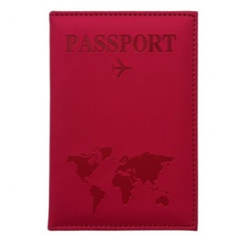 Обложка для паспорта "Passport map", экокожа soft touch, малиновая, STAFF, 238761