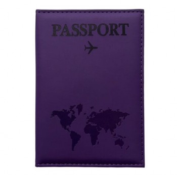 Обложка для паспорта "Passport map", экокожа soft touch, фиолетовая, STAFF, 238762