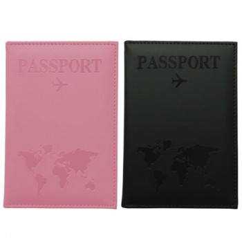 Обложка для паспорта НАБОР 2 штуки, экокожа soft touch, черная/нежно-розовая, STAFF, 238766