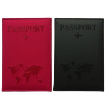 Обложка для паспорта НАБОР 2 штуки, экокожа soft touch, черная/малиновая, STAFF, 238767