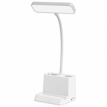 Настольная лампа светильник беспроводная SONNEN PT-302, органайзер, USB, LED, 3 Вт, 3 режима, 238783