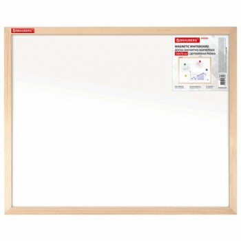Доска магнитно-маркерная 50х70 см, деревянная рамка, BRAUBERG Standard, 238795