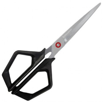 Ножницы BRAUBERG 12 шт. "Super black" 170 мм, черные, 3-х сторонняя заточка, ручки из ABS пластика, 238854