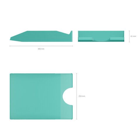 Лоток горизонтальный для бумаг ERICH KRAUSE &quot;Office-Pastel&quot; (346х254х61 мм), мятный,, 55548