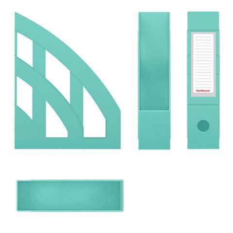 Лоток вертикальный для бумаг ERICH KRAUSE &quot;Office-Pastel&quot; (245х75х320 мм), мятный, 55, 55582