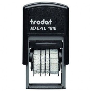 Датер-мини месяц ЦИФРАМИ ДЛЯ БАНКА, оттиск 20*3,8мм син,TRODAT IDEAL 4810P2,корп черн, 218614