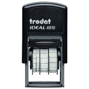 Датер-мини месяц БУКВАМИ, оттиск 20*3,8мм синий, TRODAT IDEAL 4810 P2, корпус черный,, 218615