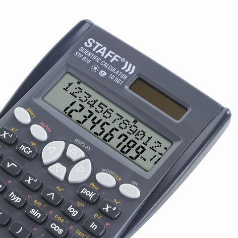Калькулятор инженерный двухстрочный STAFF STF-810 (161х85 мм), 240 функций, 10+2 разрядов, двойное питание, 250280