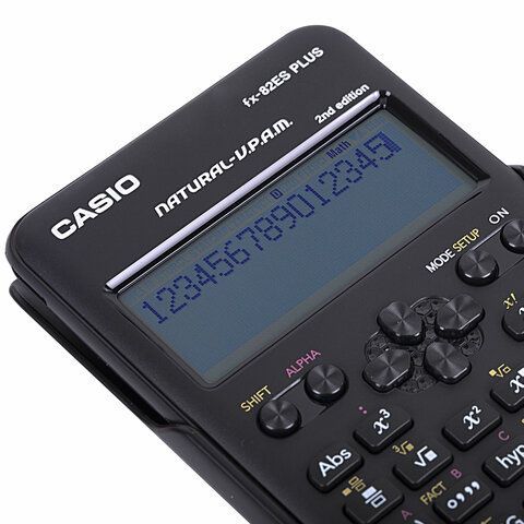 Калькулятор инженерный CASIO FX-82ESPLUS-2-WETD (162х80 мм), 252 функции, батарея, сертифицирован для ЕГЭ, FX-82ESPLUS-2-S