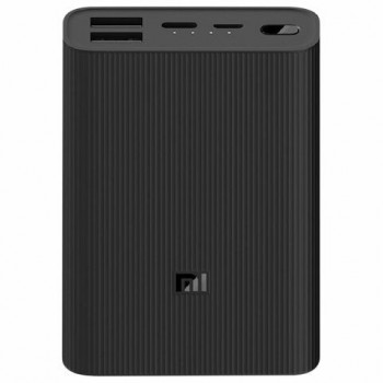 Аккумулятор внешний 10000 mAh, XIAOMI Mi Power Bank 3 Ultra compact, БЫСТРАЯ ЗАРЯДКА, 3 USB, литий-полимерный, BHR4412GL