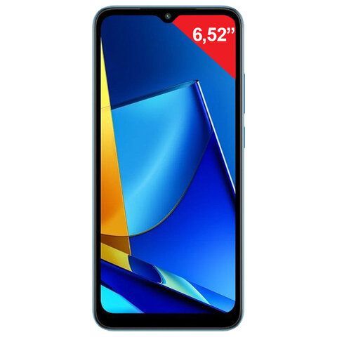 Смартфон XIAOMI POCO C51, 2 SIM, 6,52&quot;, 4G (LTE), 8+0,3 Мп, 2/64 ГБ, синий, MZB0F0BRU