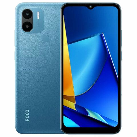Смартфон XIAOMI POCO C51, 2 SIM, 6,52&quot;, 4G (LTE), 8+0,3 Мп, 2/64 ГБ, синий, MZB0F0BRU