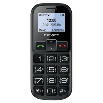 Телефон мобильный TEXET TM-B322, 2 SIM, 1,44", microSD, FM, MP3, фонарик, SOS, черный, 127347