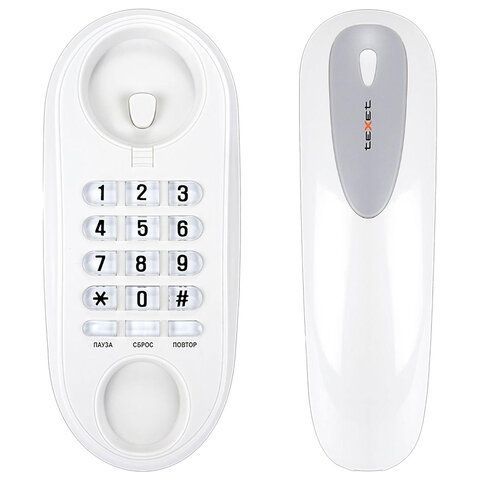 Телефон TEXET TX-236, тональный/импульсный режим, повтор, серый, 125840