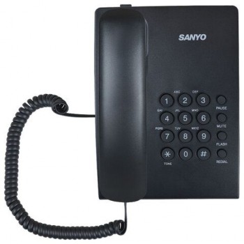 Телефон проводной SANYO RA-S204B, тональный/импульсный режим, повтор, чёрный