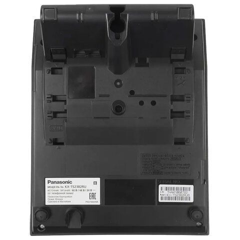 Телефон PANASONIC KX-TS2382RUB, память 10 ном., тональный/импульсный режим, повтор, чёрный
