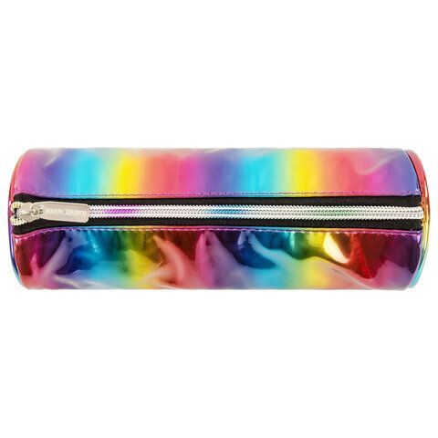 Пенал-косметичка ЮНЛАНДИЯ на молнии, мягкий, &quot;Rainbow&quot;, 22х8 см, 270052