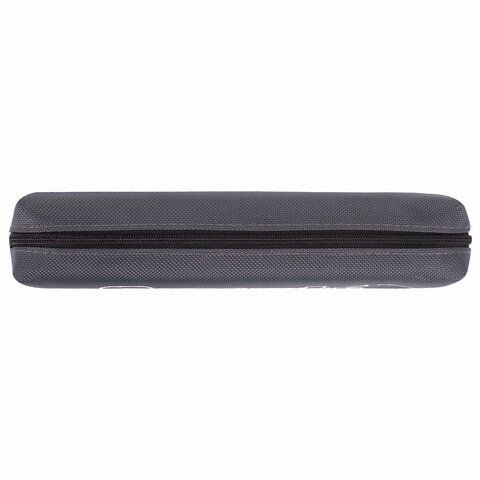 Пенал BRAUBERG, 1 отделение, полиэстер, &quot;Sport&quot;, серый, 19х4х6 см, 270268