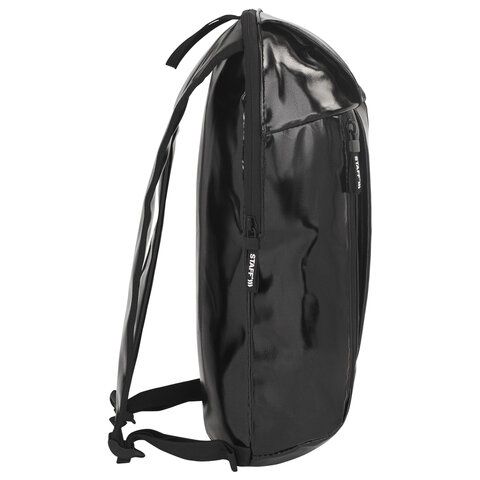 Рюкзак STAFF FASHION AIR компактный, блестящий, &quot;DВИЖ&quot;, черный, 40х23х11 см, 270299
