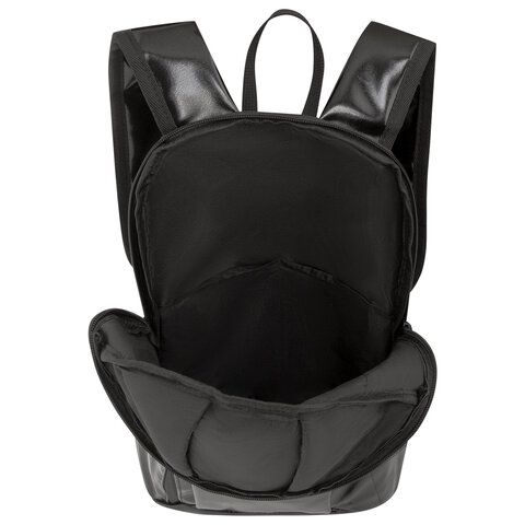 Рюкзак STAFF FASHION AIR компактный, блестящий, &quot;DВИЖ&quot;, черный, 40х23х11 см, 270299