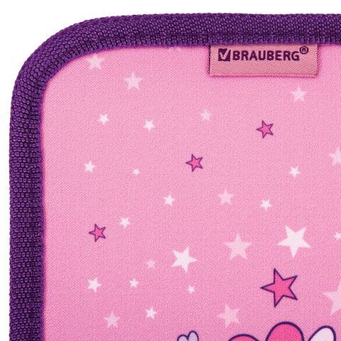 Пенал BRAUBERG, 1 отделение, ткань, 21х14 см, &quot;Unicorn&quot;, 270303