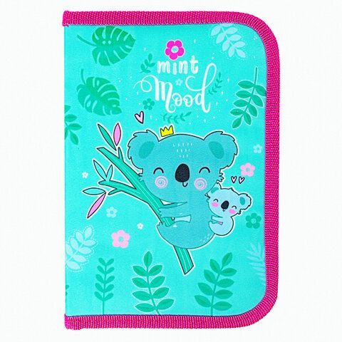 Пенал BRAUBERG, 1 отделение, 1 откидная планка, полиэстер, 21х14 см, &quot;Koala&quot;, 270307
