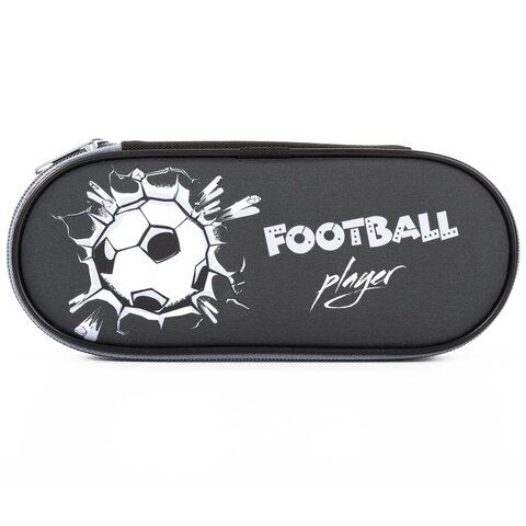 Пенал-футляр BRAUBERG, 1 отделение, полиэстер, органайзер, 21x8,5x5 см, &quot;Football player&quot;, 270380